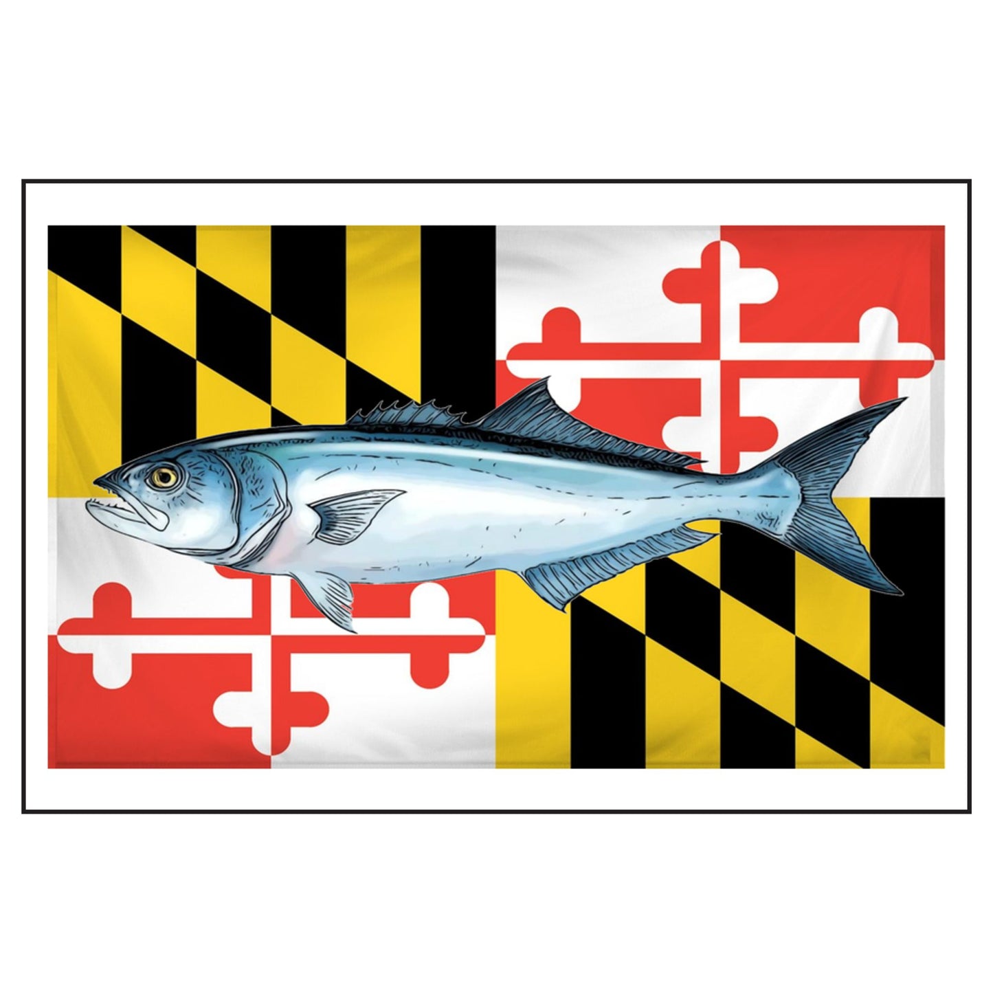 Bluefish MD Flag Scented Soy Candles with Black Lid, (4 and 9oz)