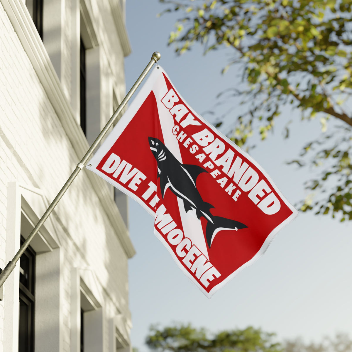 Dive the Miocene Rectangle Flag