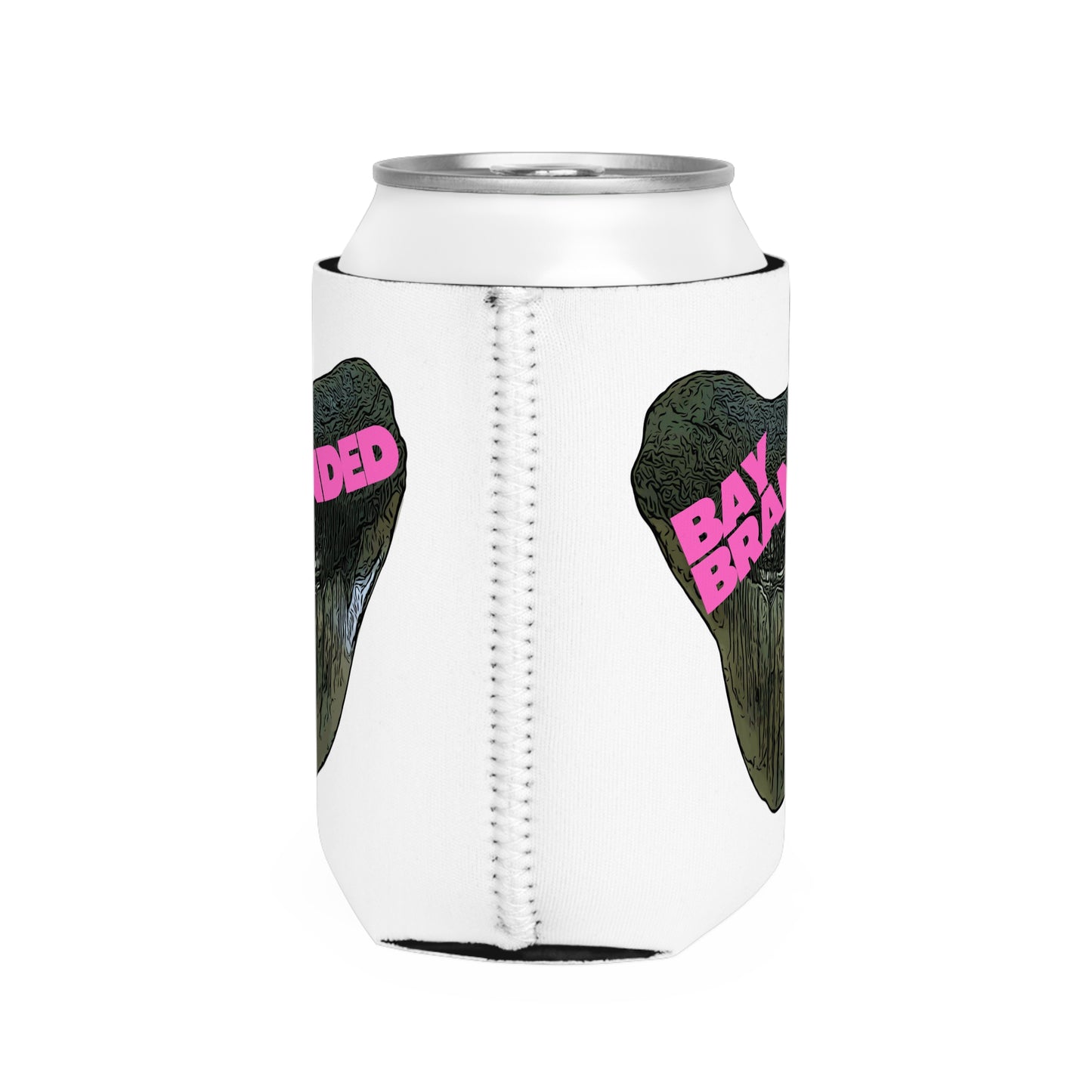 Bay Branded Logo Can Cooler Sleeve - Neon Pink