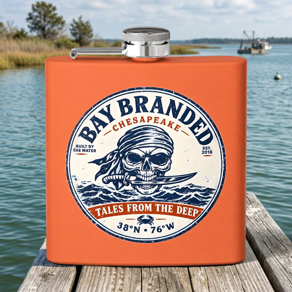 Tales from the Deep Flask - 6oz Stainless Steel Hip Flask