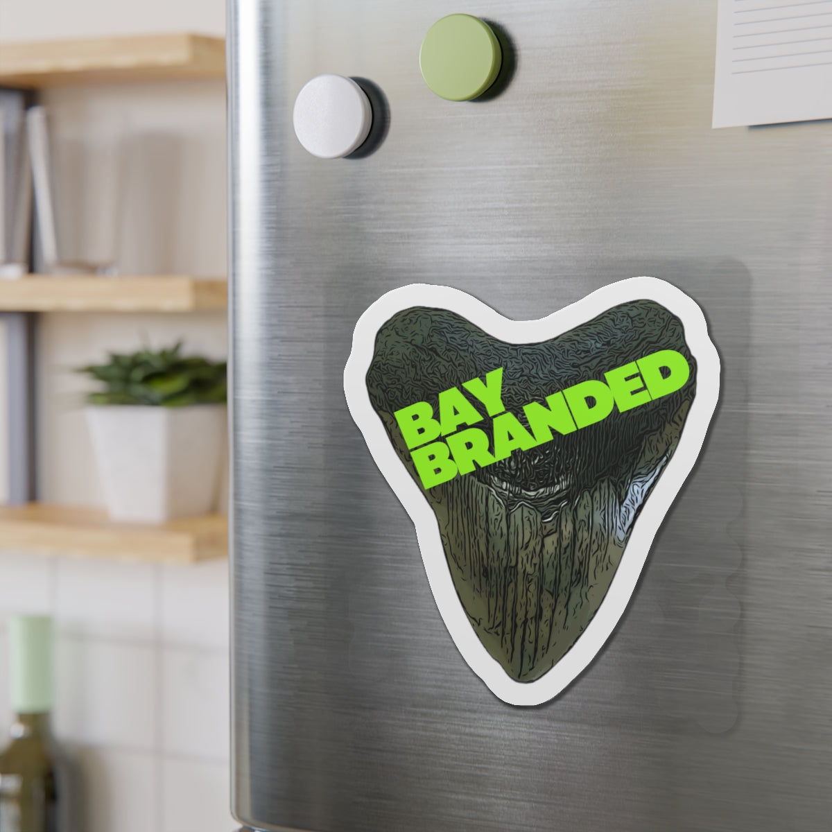 Bay Branded Magnet — Neon Green