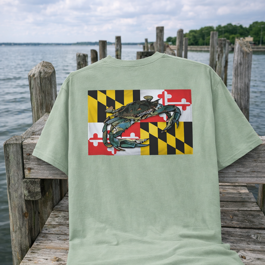 Maryland Flag Blue Crab T-Shirt