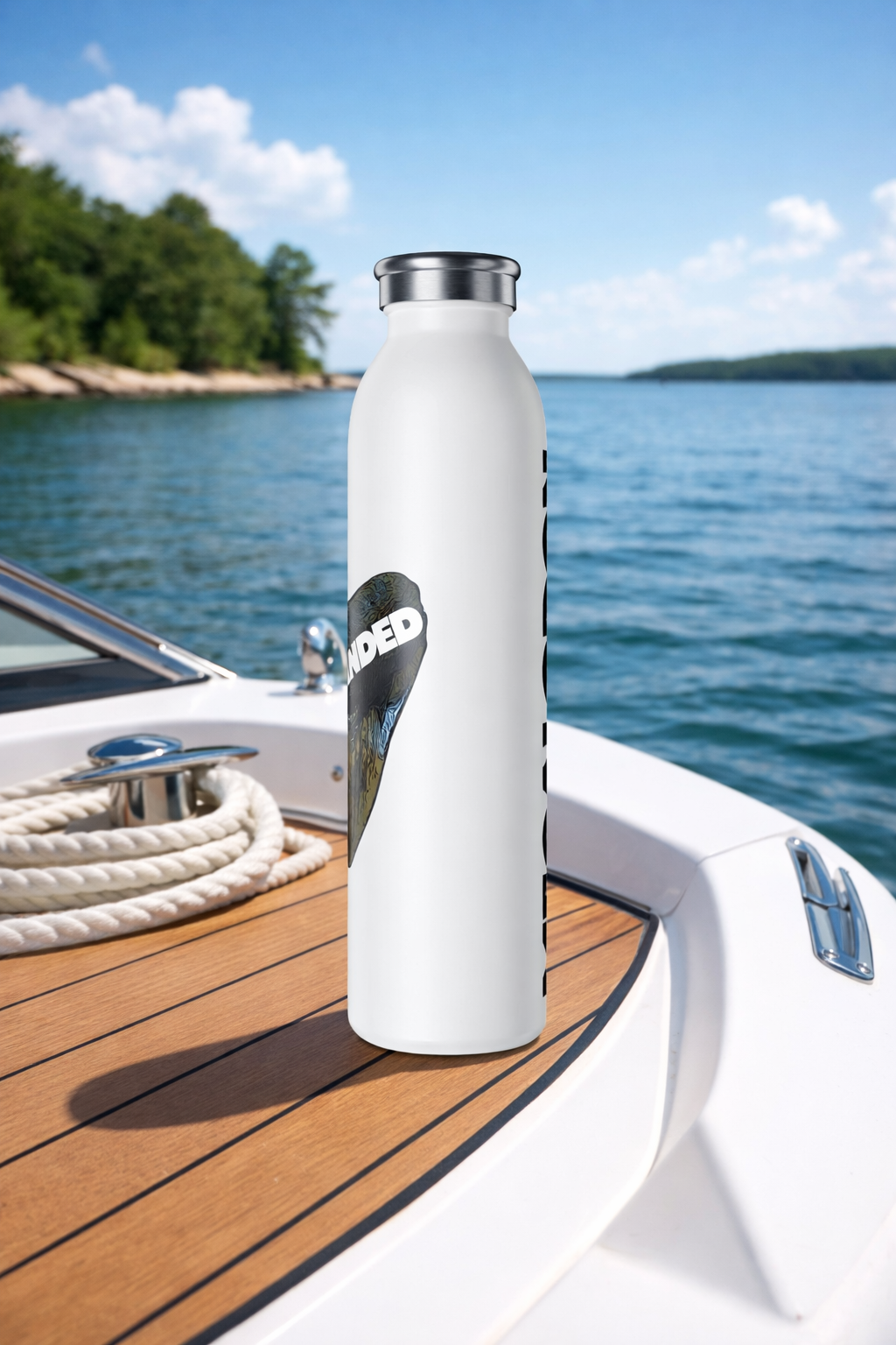 Bay Branded Slim Stainless Steel Bottle - Megalodon