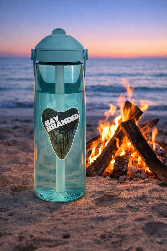 Bay Branded Flip Straw Water Bottle