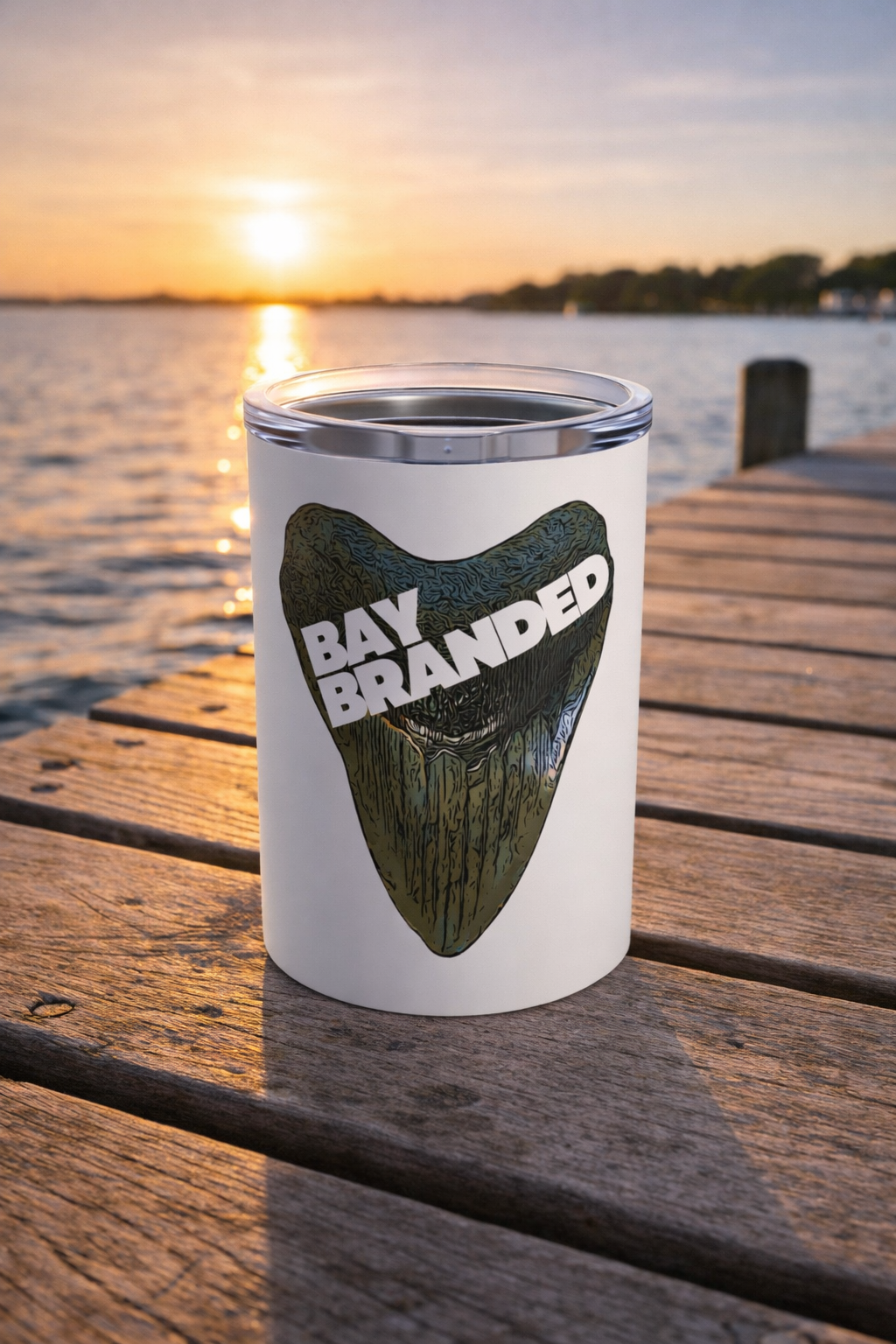 10oz Bay Branded Insulated Tumbler - White