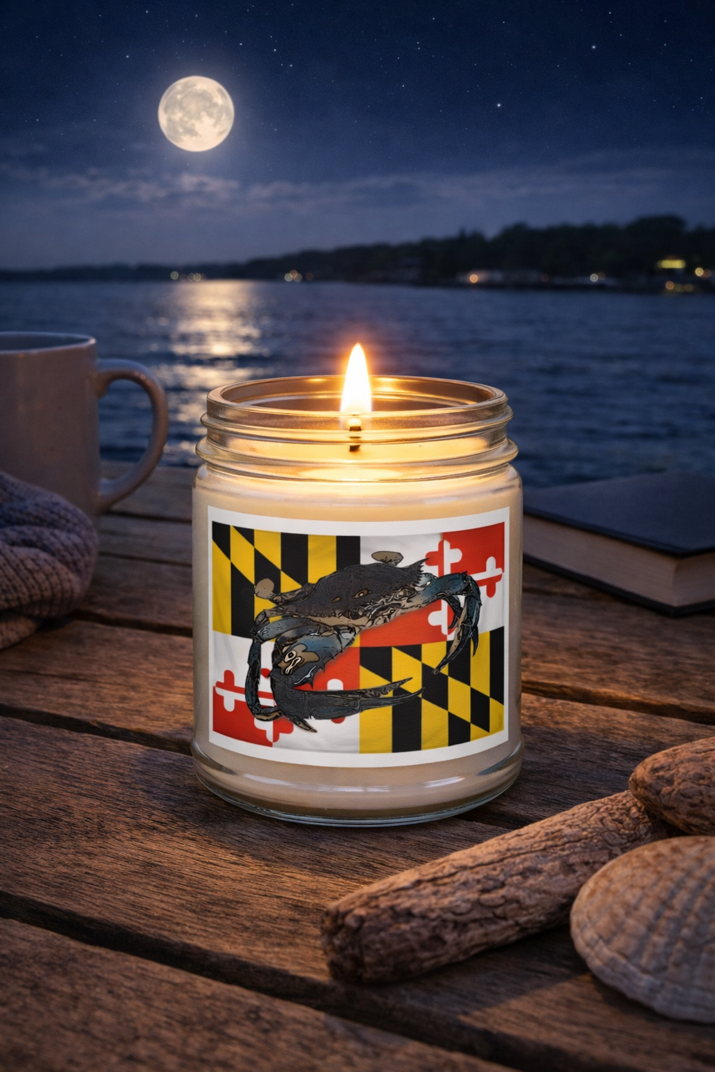 Maryland Flag Candle - Blue Crab