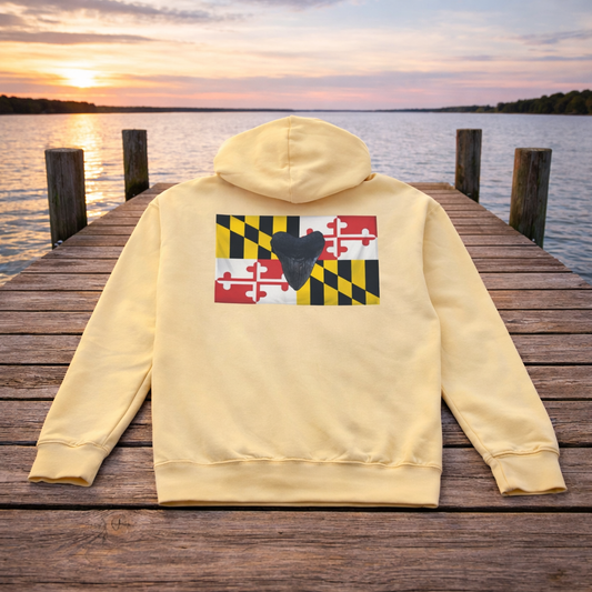 Lightweight Bay Branded Hoodie - MD Flag Megalodon