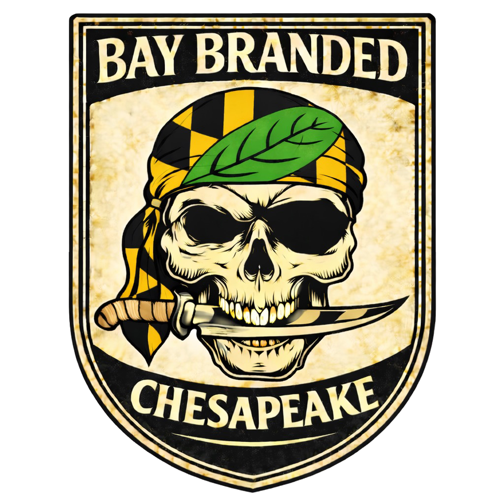 Bay Branded Calvert County Bandanna Pirate Sticker