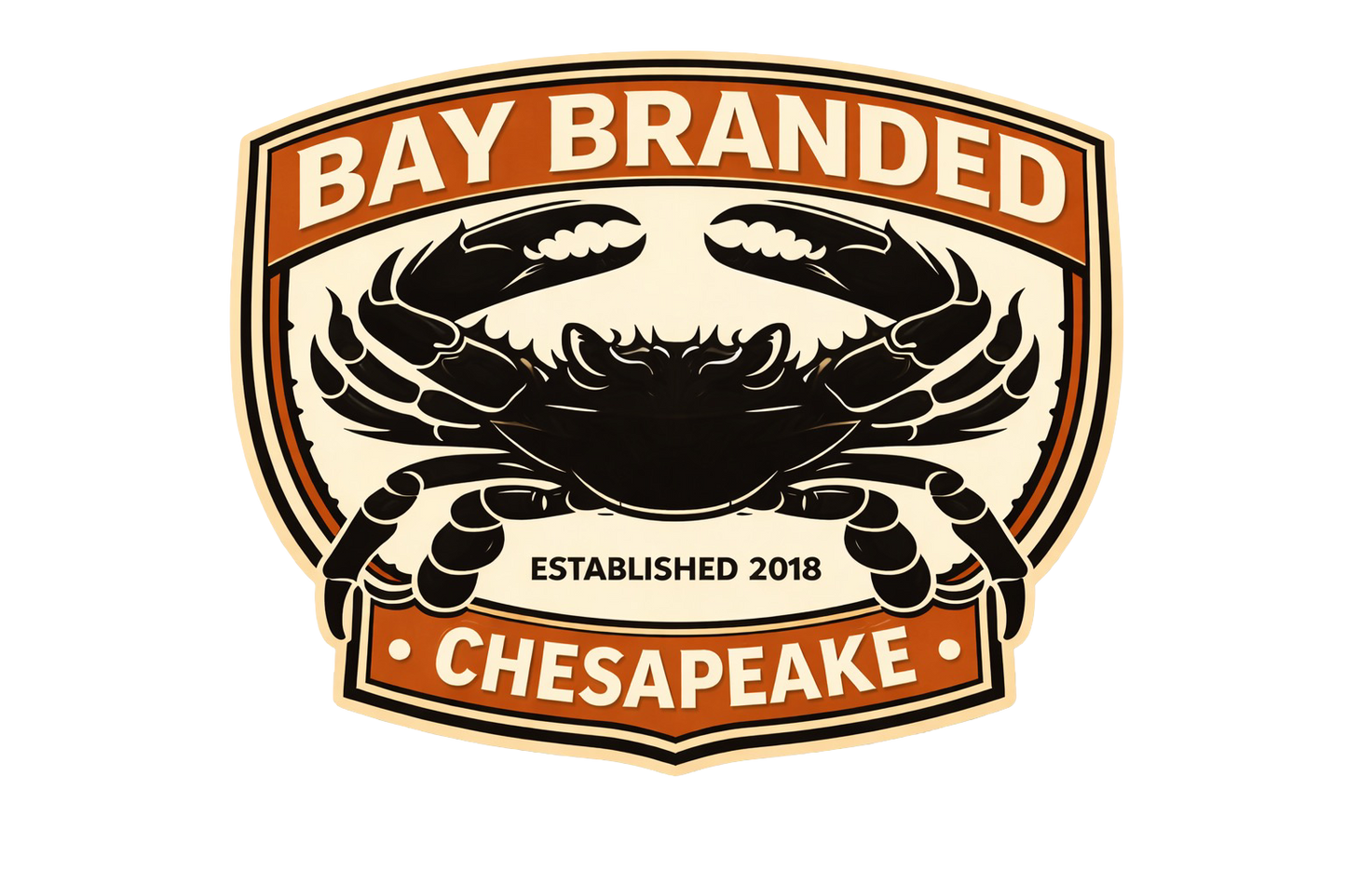 Bay Branded Chesapeake Black Crab Sticker