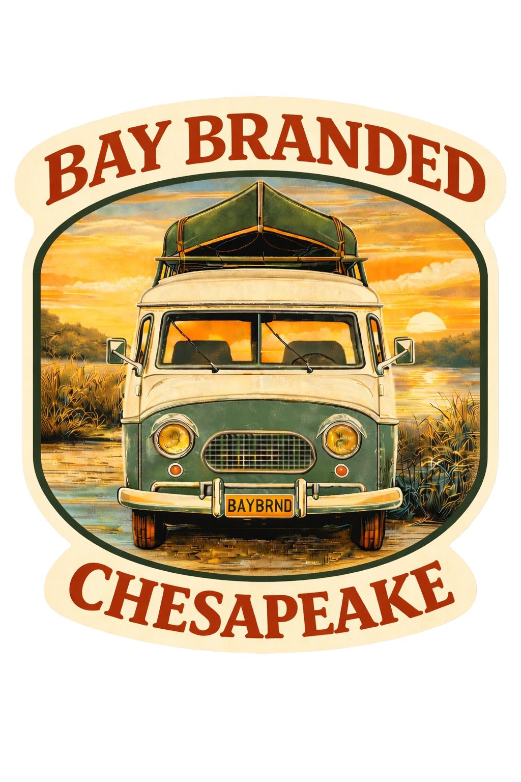 Bay Branded Chesapeake Van Canoe Sticker