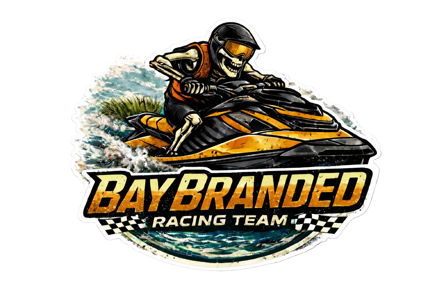 Bay Branded Racing Team - Burnt Orange Sticker