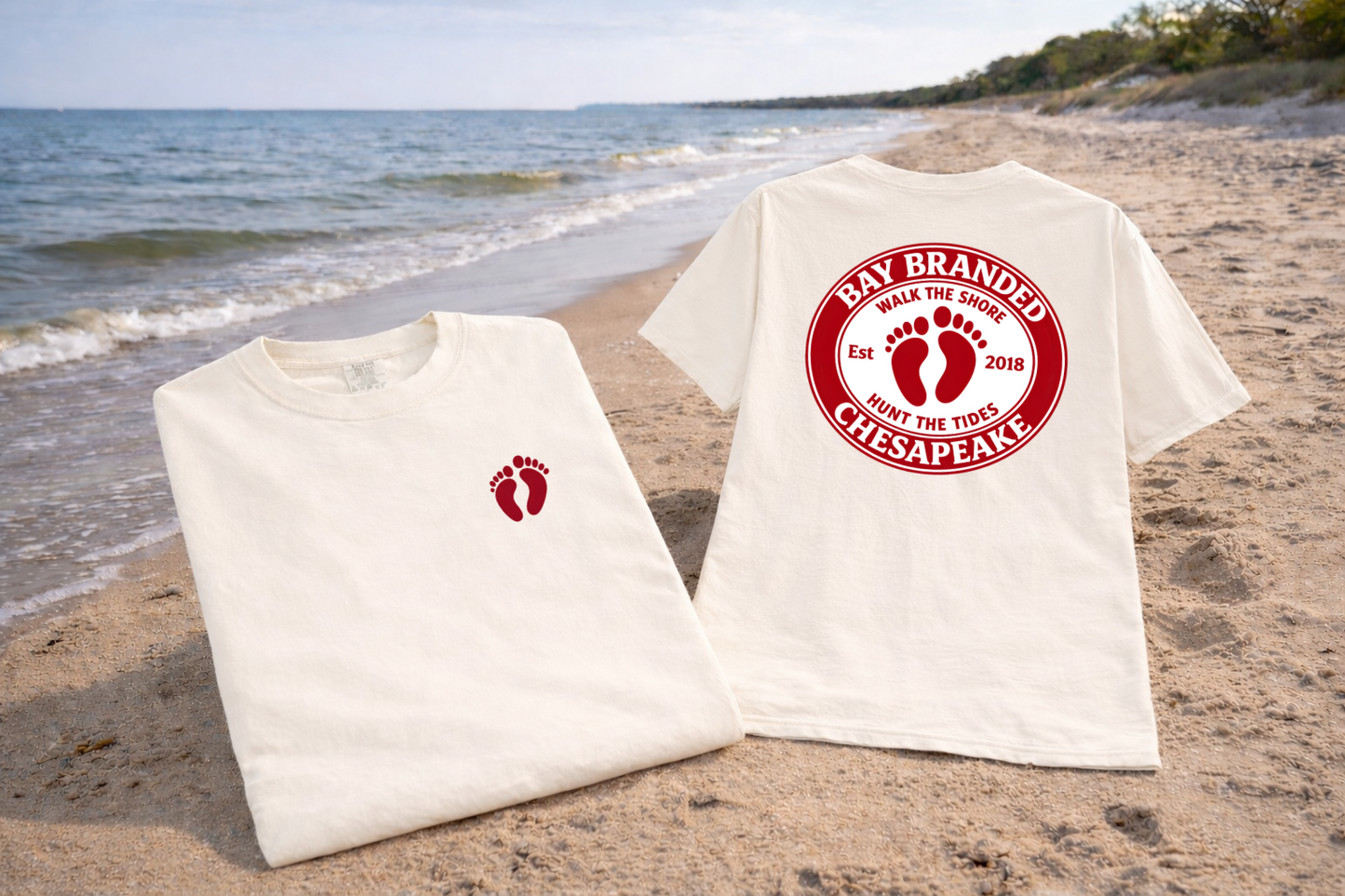 Bay Branded Red Footprints T-Shirt