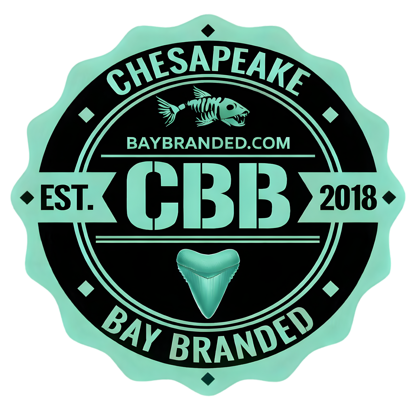 Bay Branded CBB Logo Teal Sticker