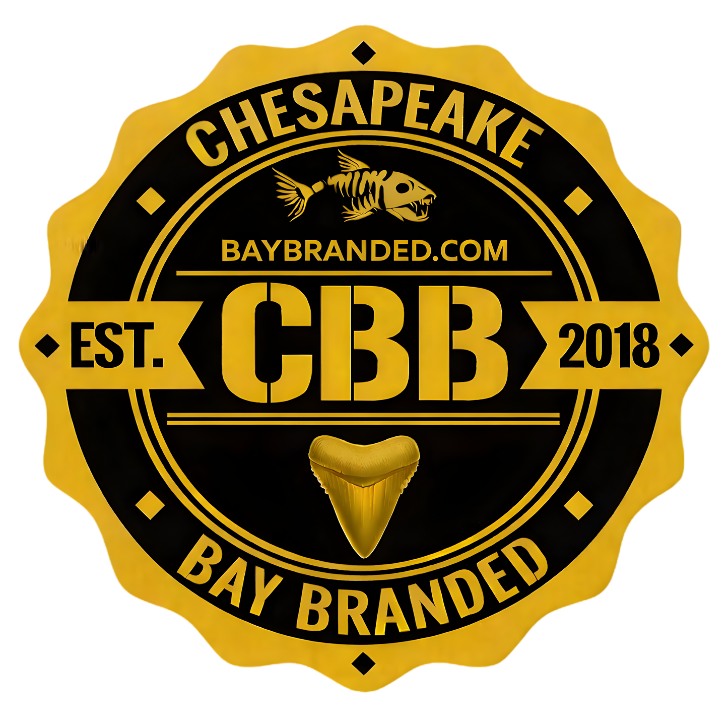 Bay Branded CBB Logo Yellow Sticker