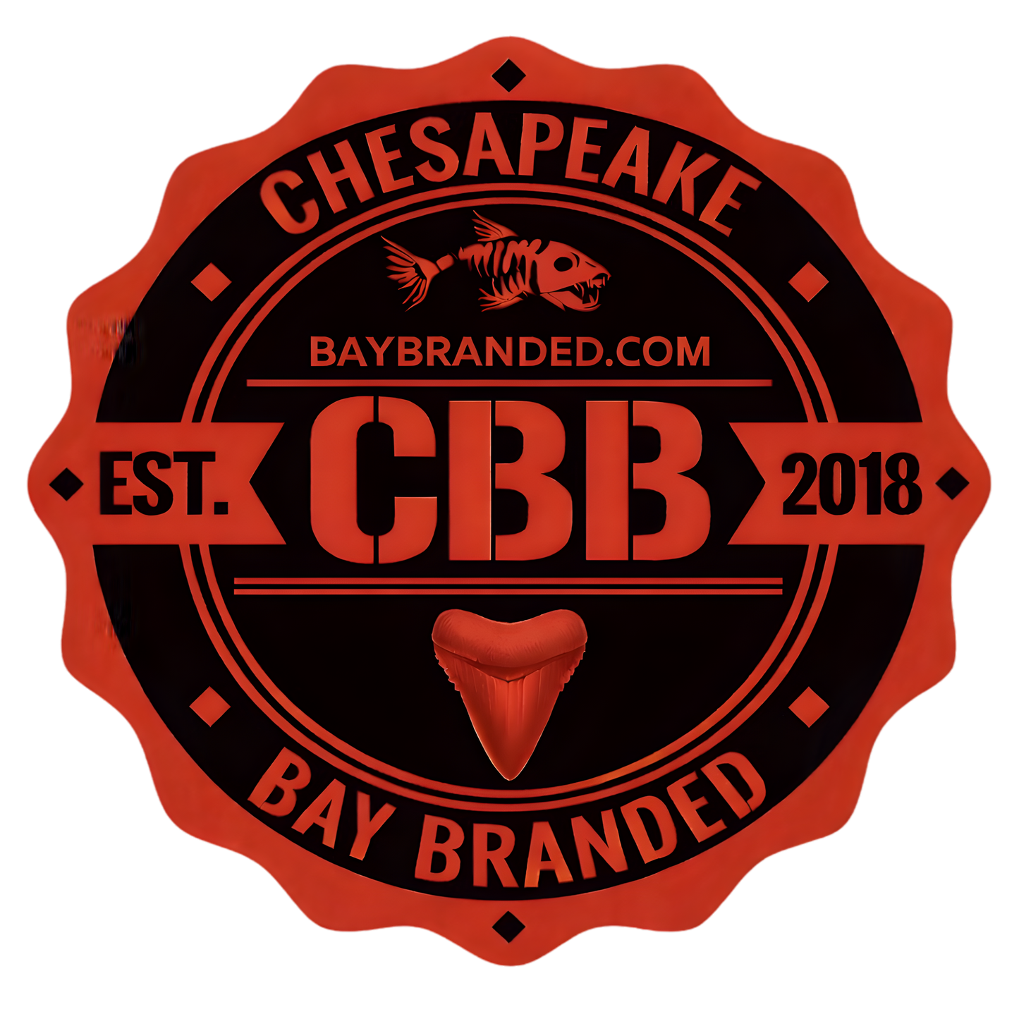 Bay Branded CBB Logo Red Sticker