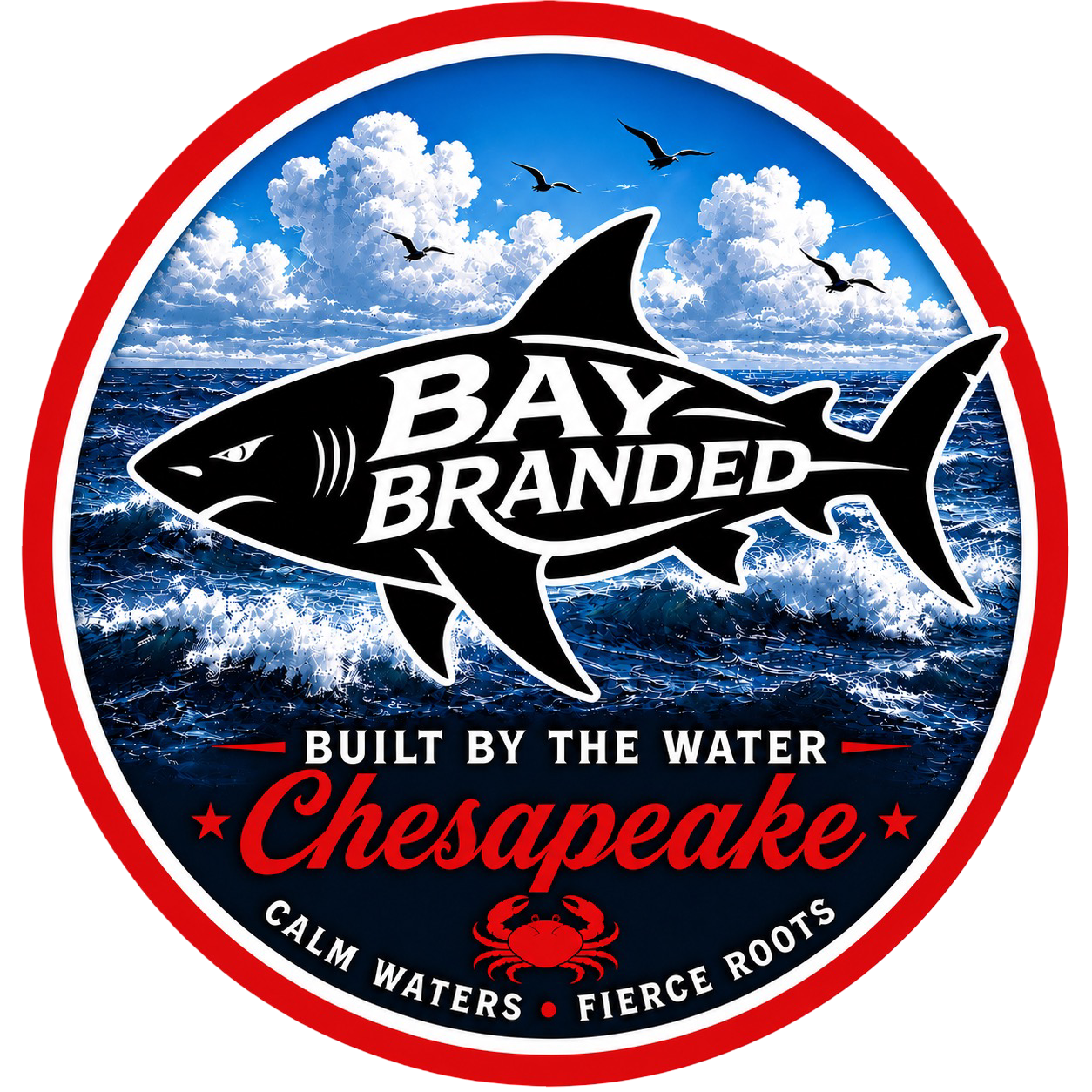 Bay Branded Megalodon Shark Sticker