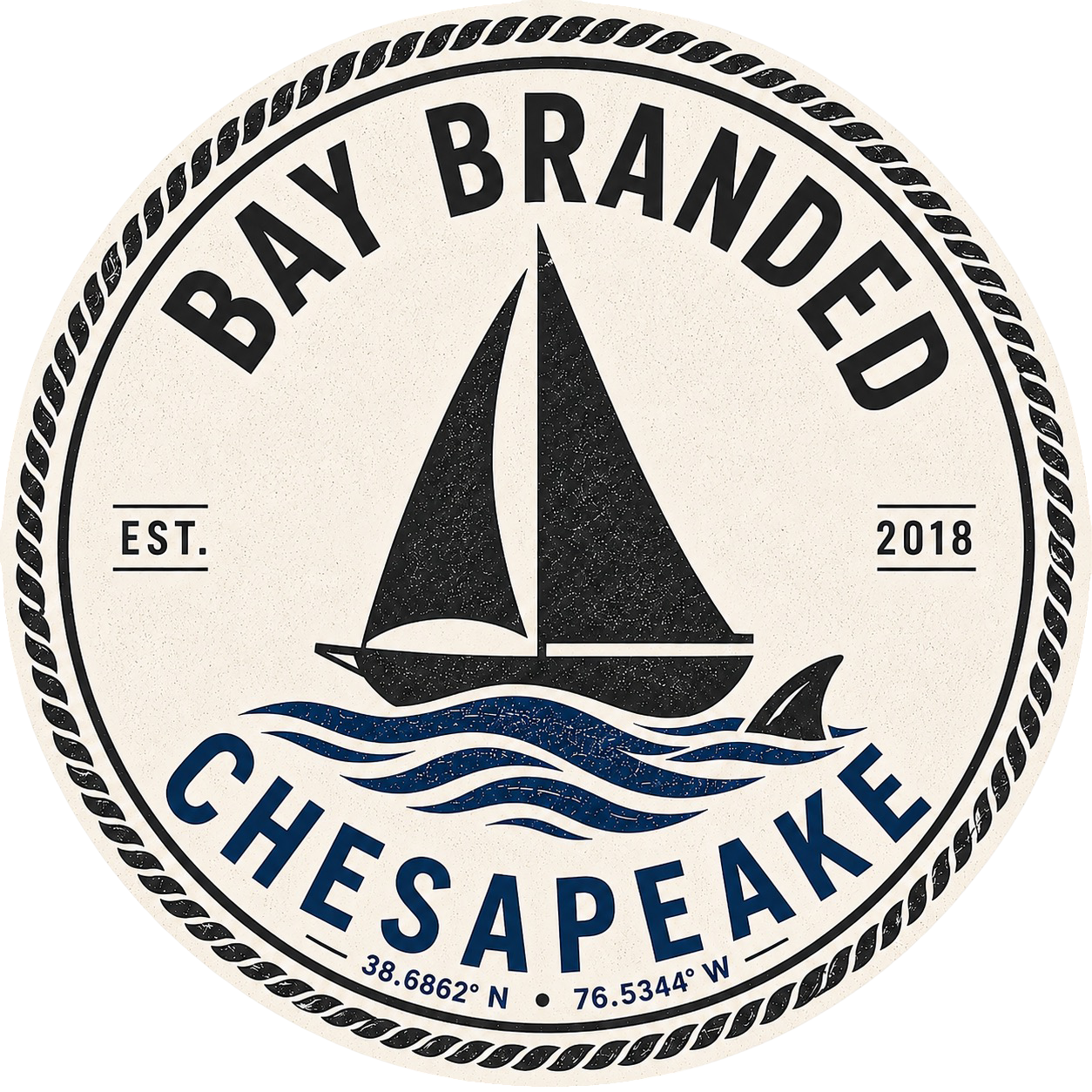 Bay Branded Sailboat Sticker