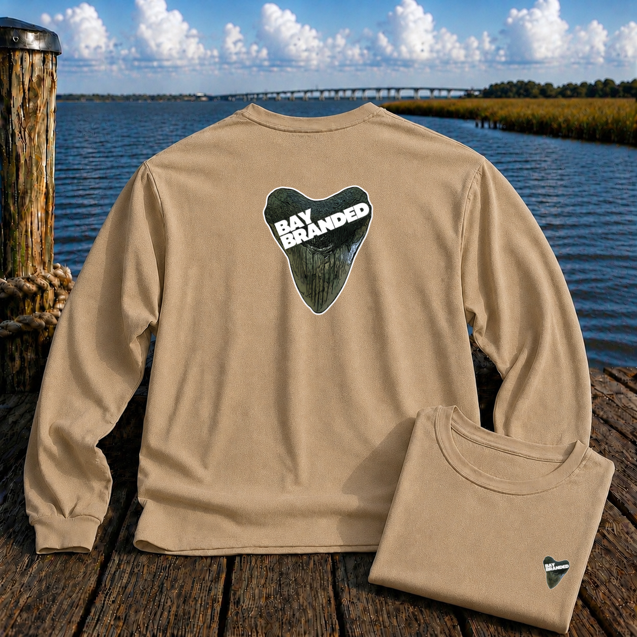 Megalodon Tooth Logo Long Shirt