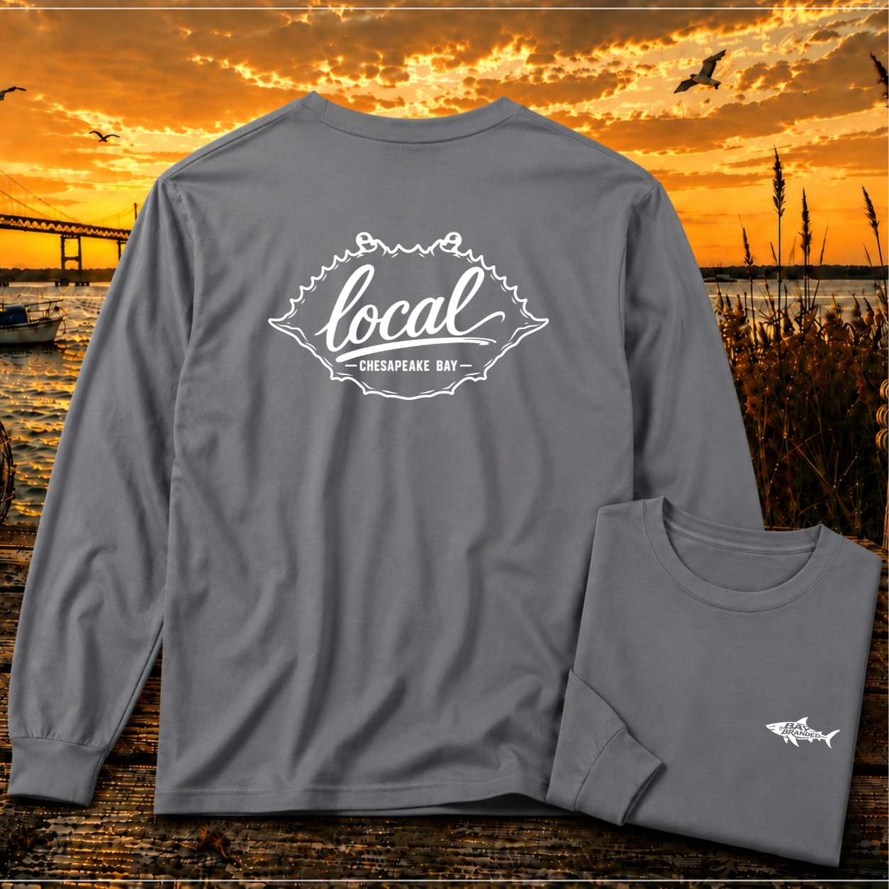 Local Chesapeake Blue Crab Long T-Shirt