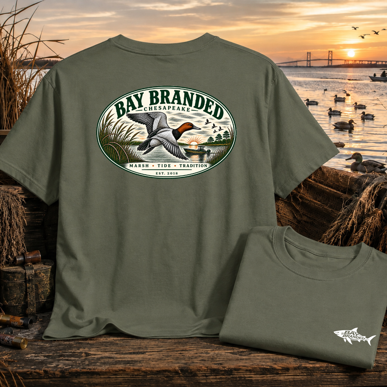 Chesapeake Marsh & Tide Duck T-Shirt