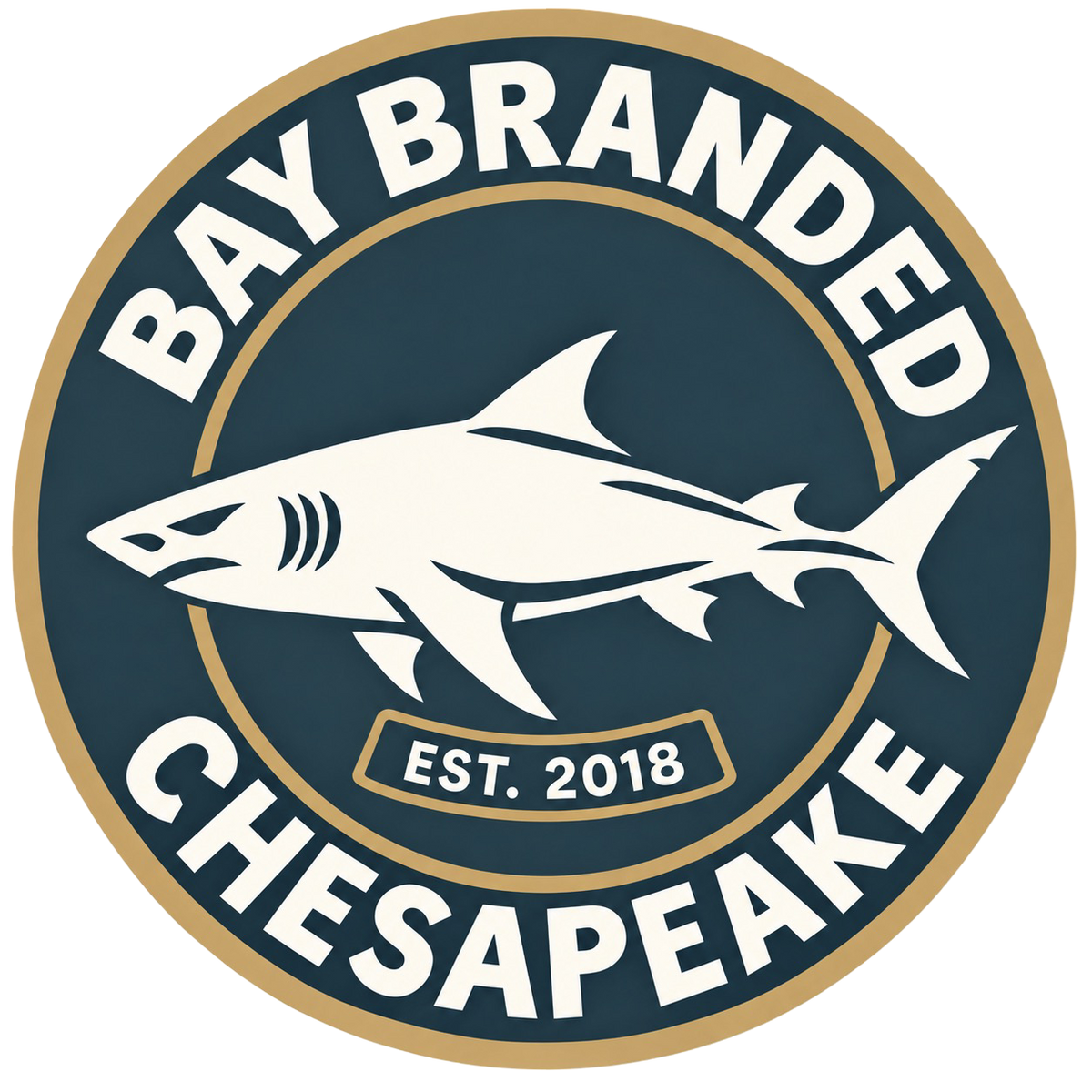 Blue Megalodon Circle Sticker