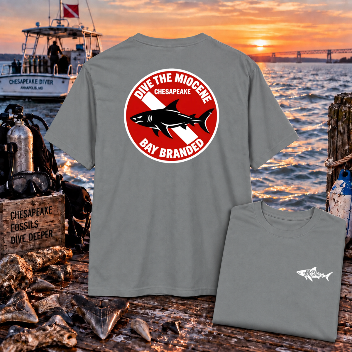 Chesapeake Dive the Miocene T-Shirt
