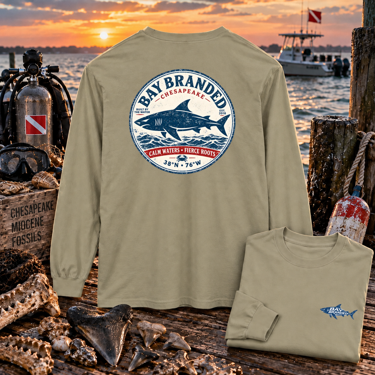 Megalodon Fierce Roots Long Shirt