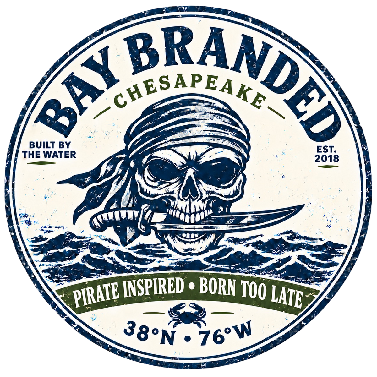 Pirate Inspired Born Too Late Sticker