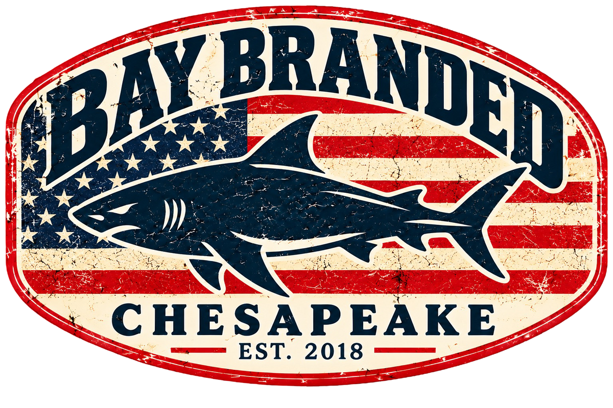 American Flag Megalodon Logo Sticker