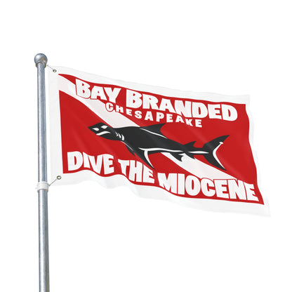 Dive the Miocene Rectangle Flag