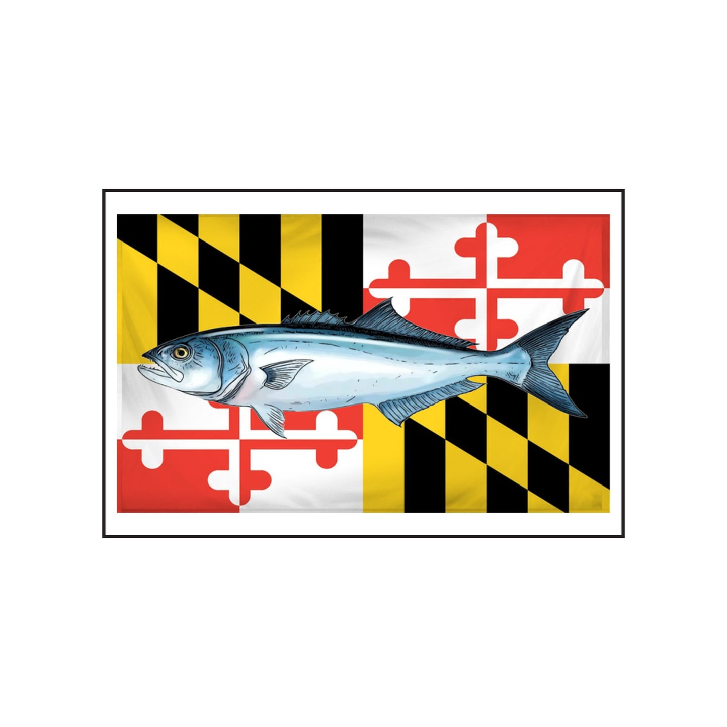 Bluefish MD Flag Scented Soy Candles with Black Lid, (4 and 9oz)