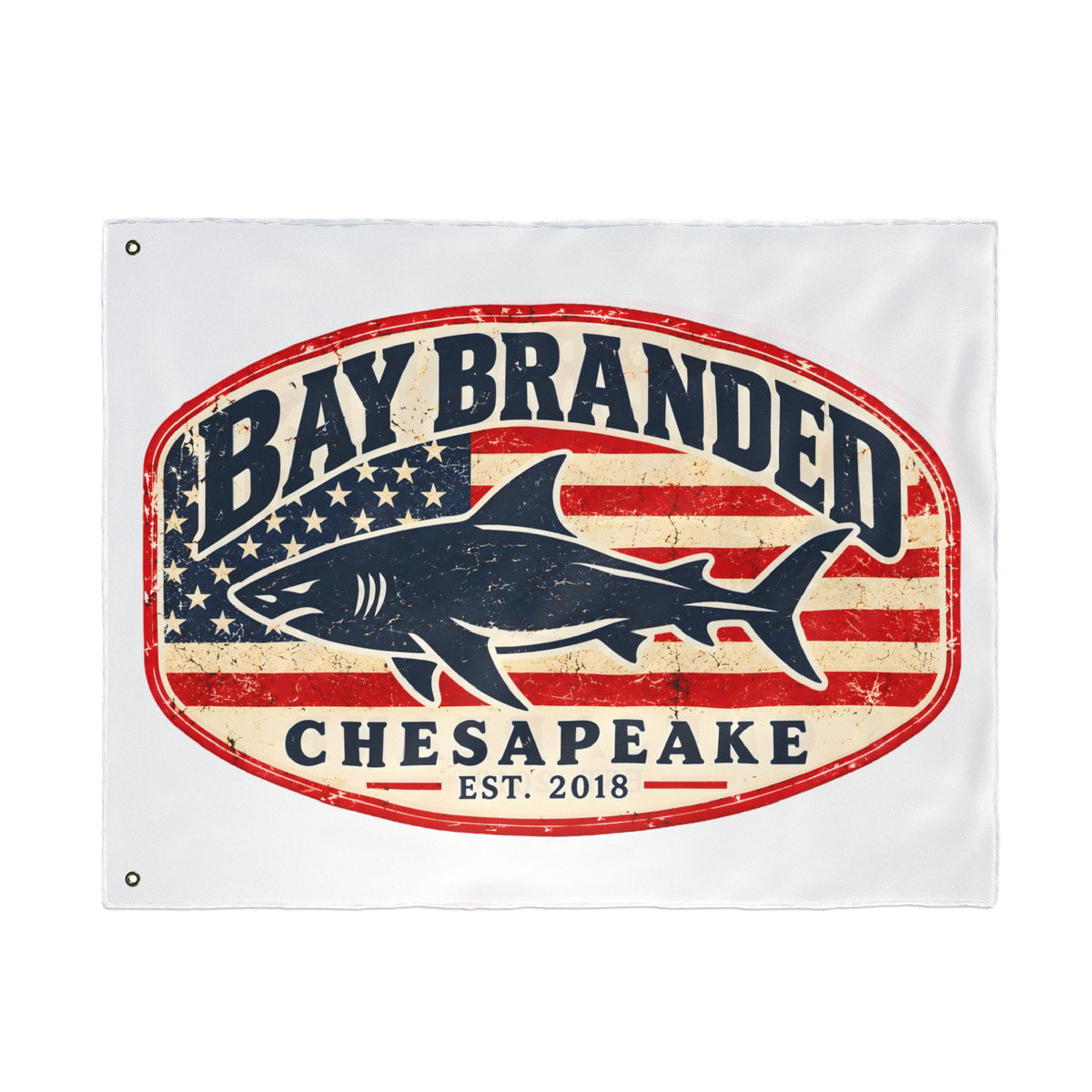 American Megalodon Bay Branded Flag
