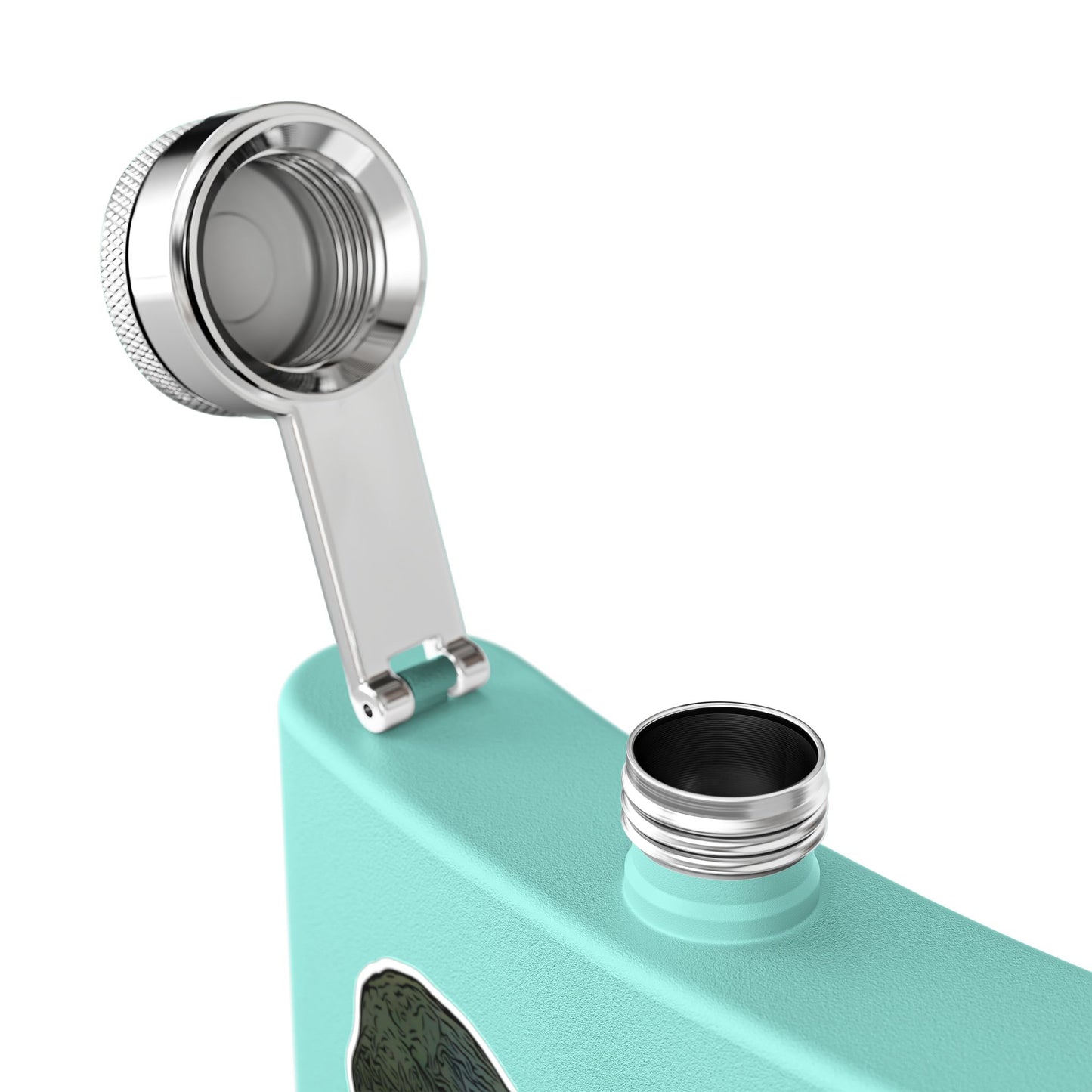 Bay Branded Megalodon Logo Flask - 6oz Stainless Steel Flask