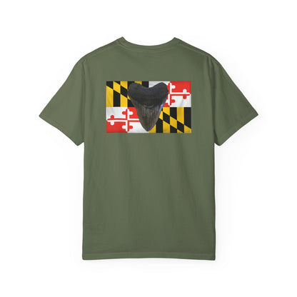 Maryland Flag Meglodon Sharkstooth T-Shirt