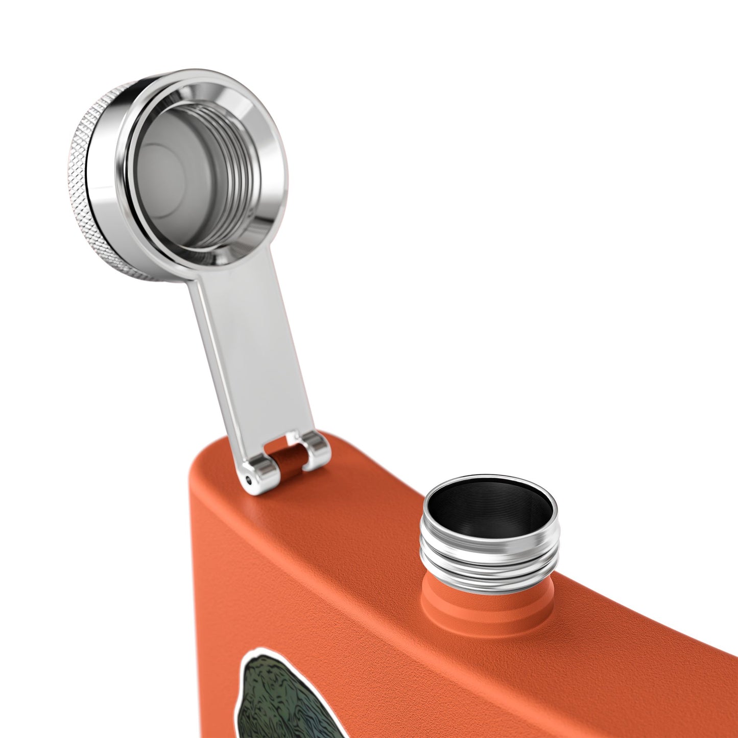 Bay Branded Megalodon Logo Flask - 6oz Stainless Steel Flask