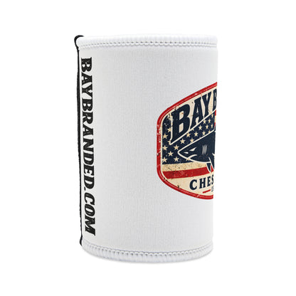 American Flag Megalodon Can Koozie