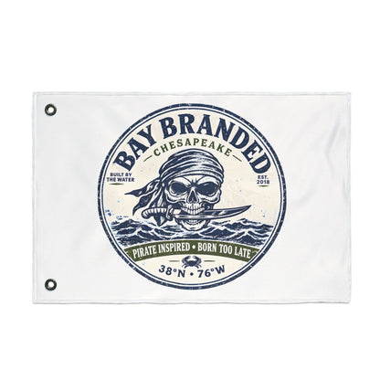 Pirate Inspired Born Too Late Flag