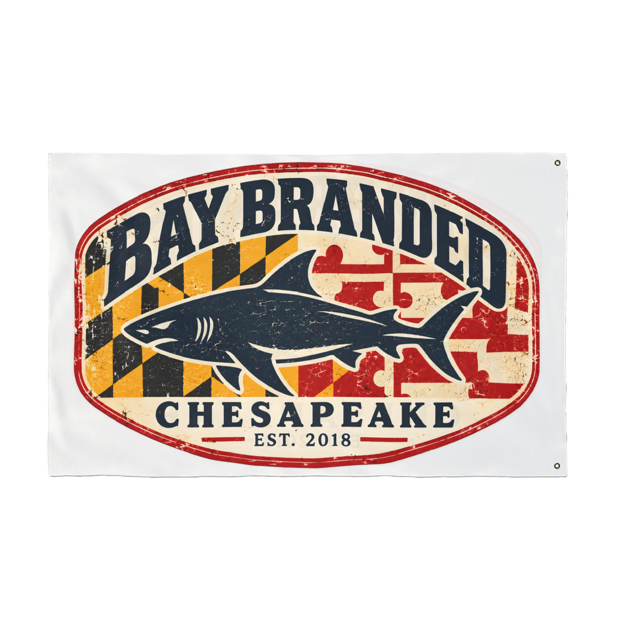 Chesapeake Megalodon Bay Branded Flag