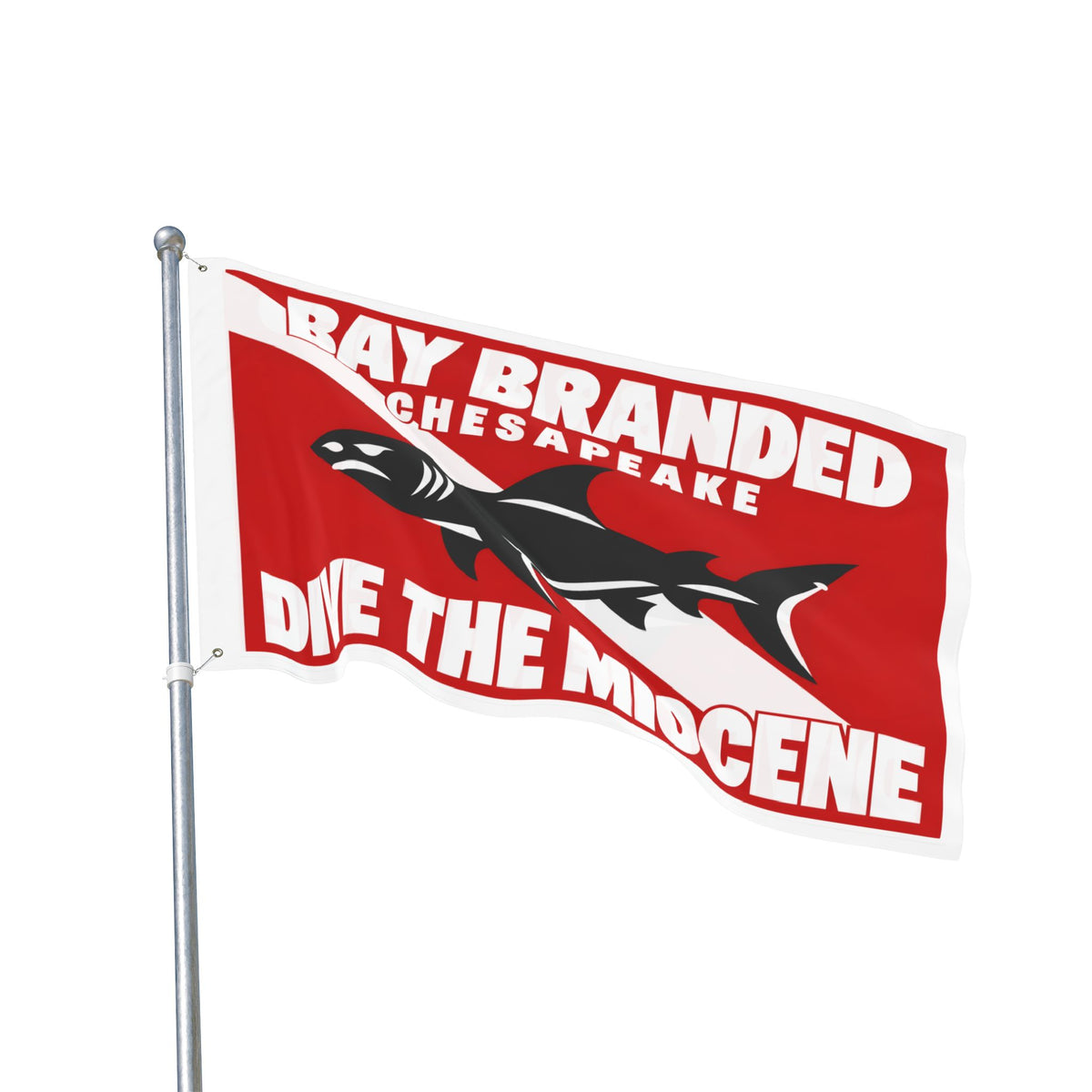 Dive the Miocene Rectangle Flag