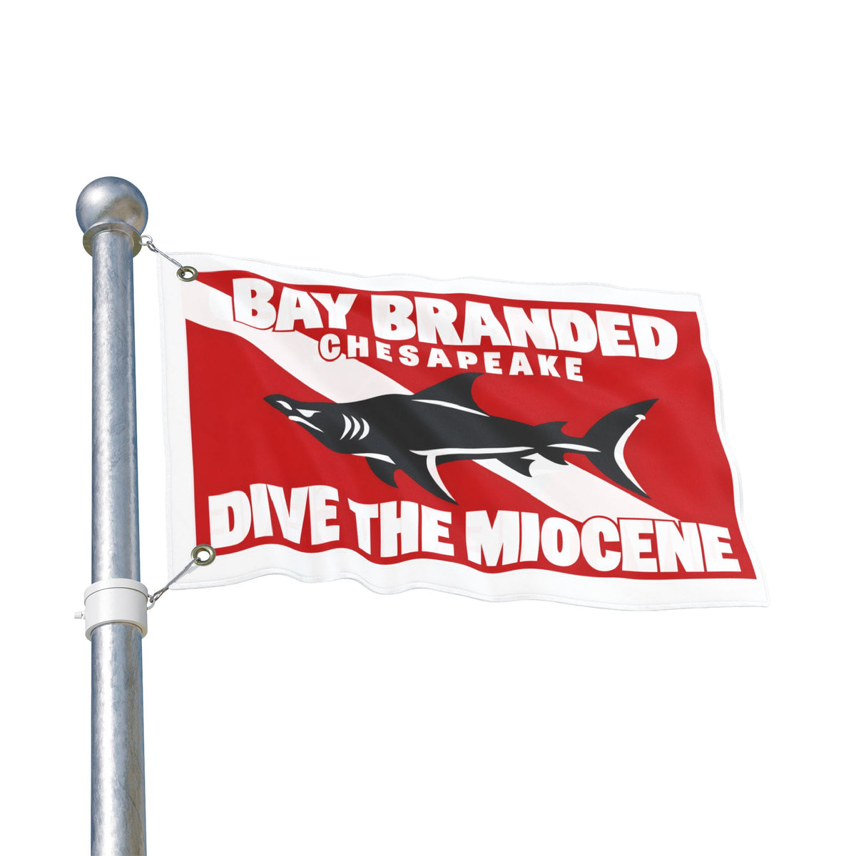 Dive the Miocene Rectangle Flag