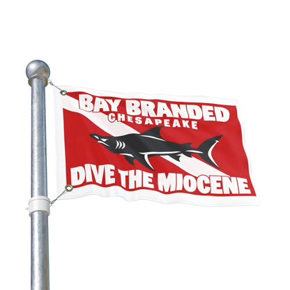 Dive the Miocene Rectangle Flag