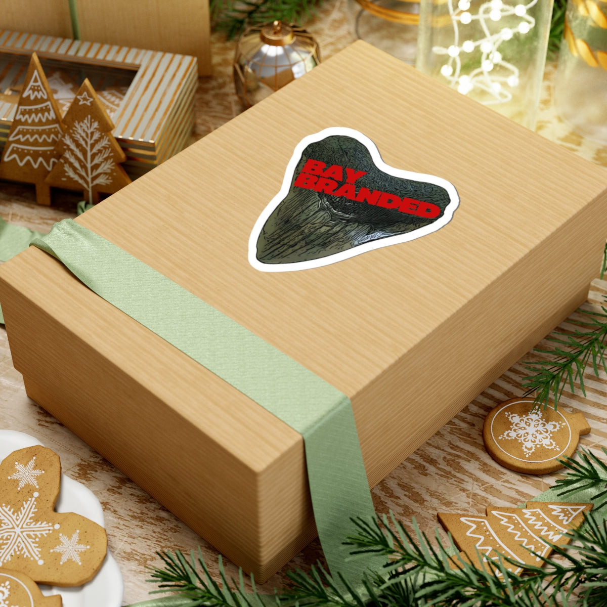 Bay Branded Logo Sticker — Dark Red