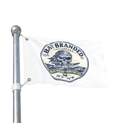 Pirate Inspired Born Too Late Flag