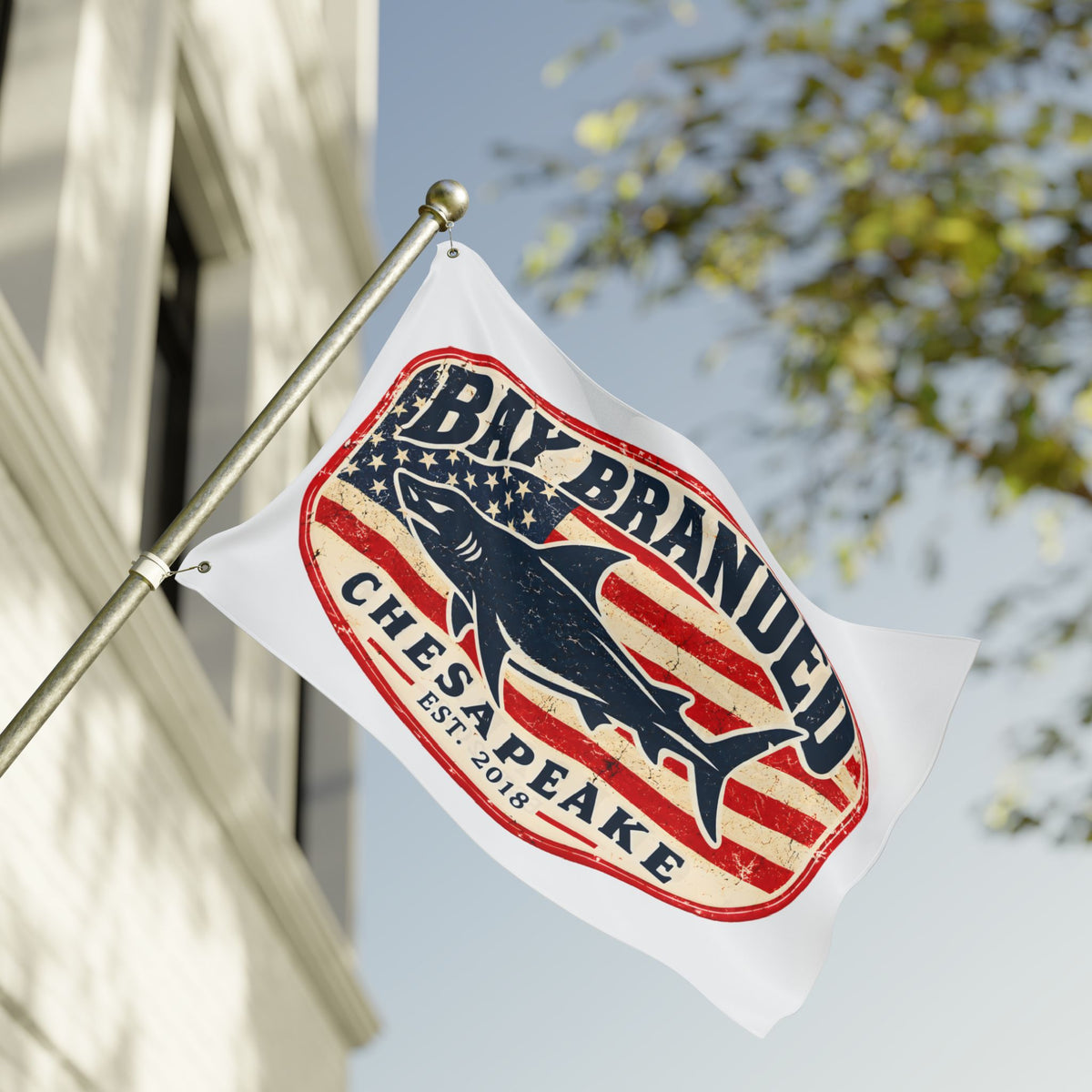 American Megalodon Bay Branded Flag