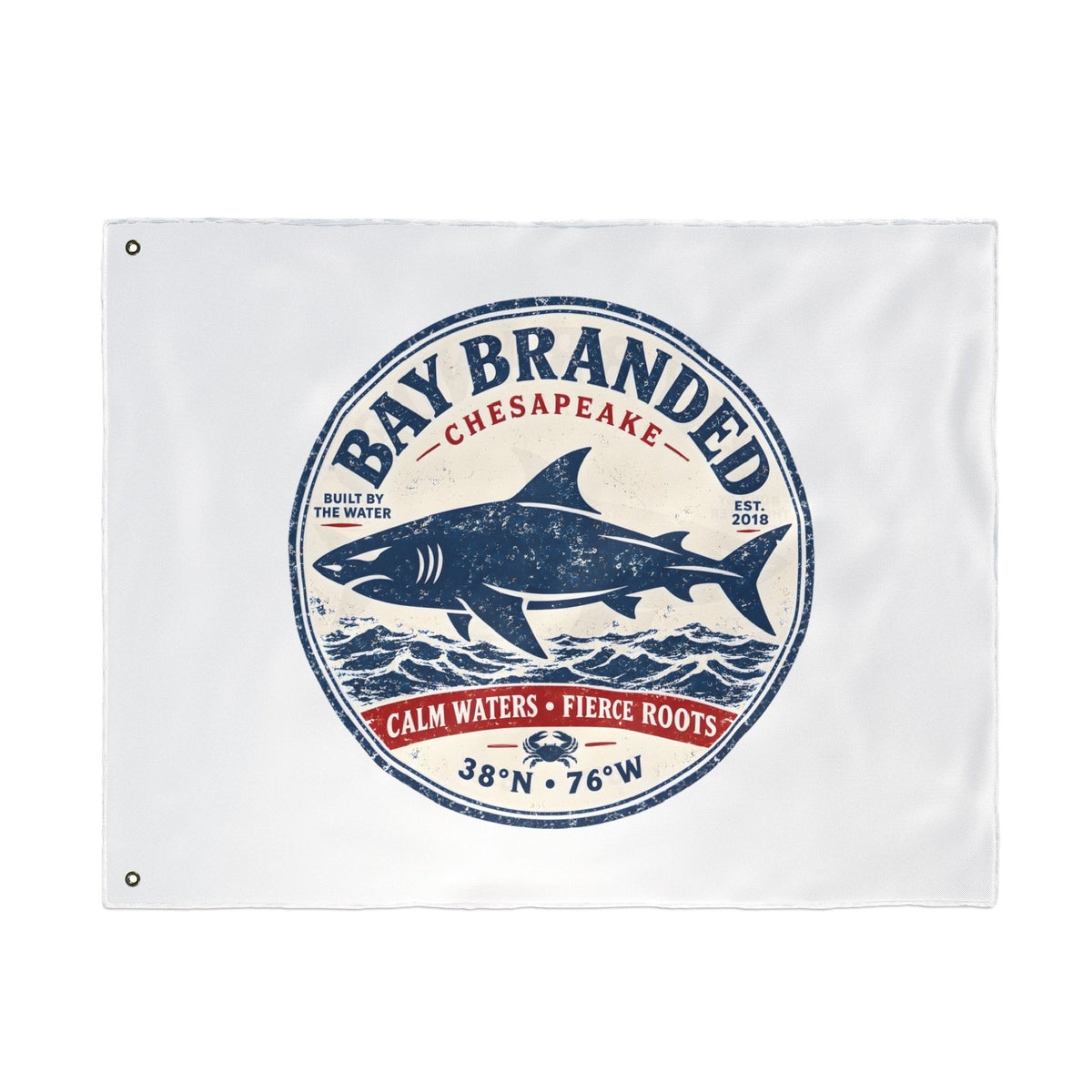 Calm Waters Fierce Roots Flag