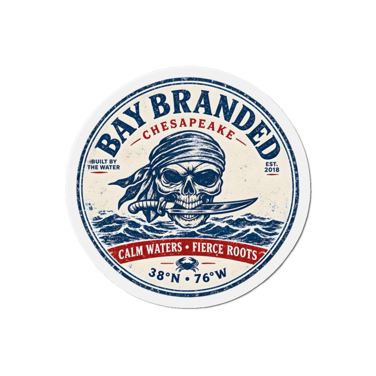 Calm Waters Fierce Roots Pirate Magnet