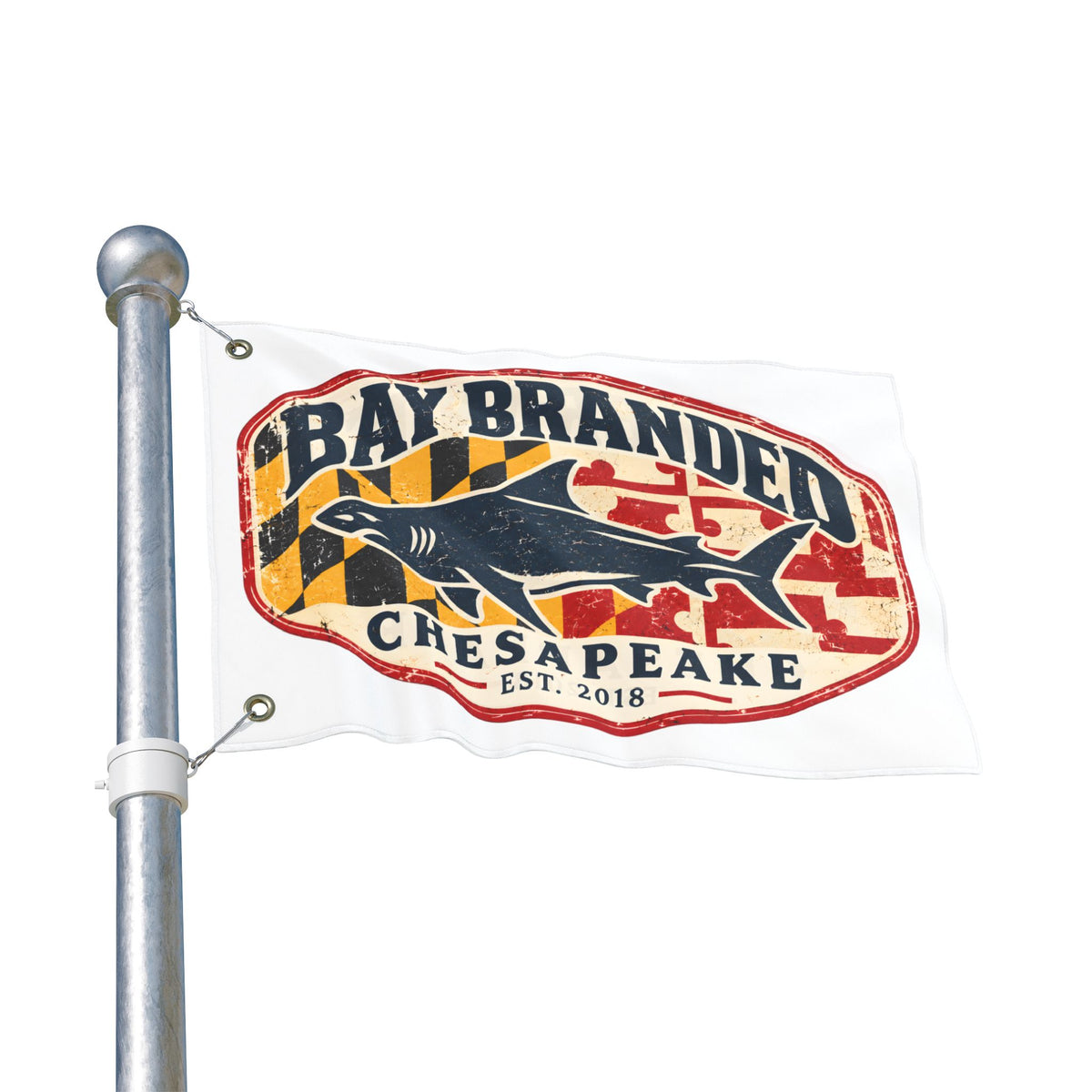 Chesapeake Megalodon Bay Branded Flag