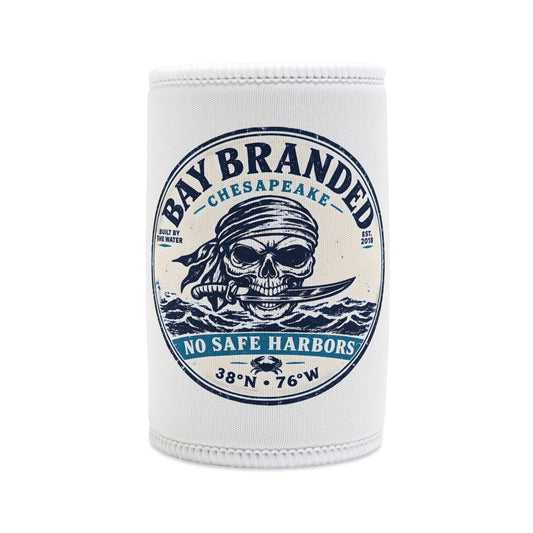 No Safe Harbors Pirate Can Koozie