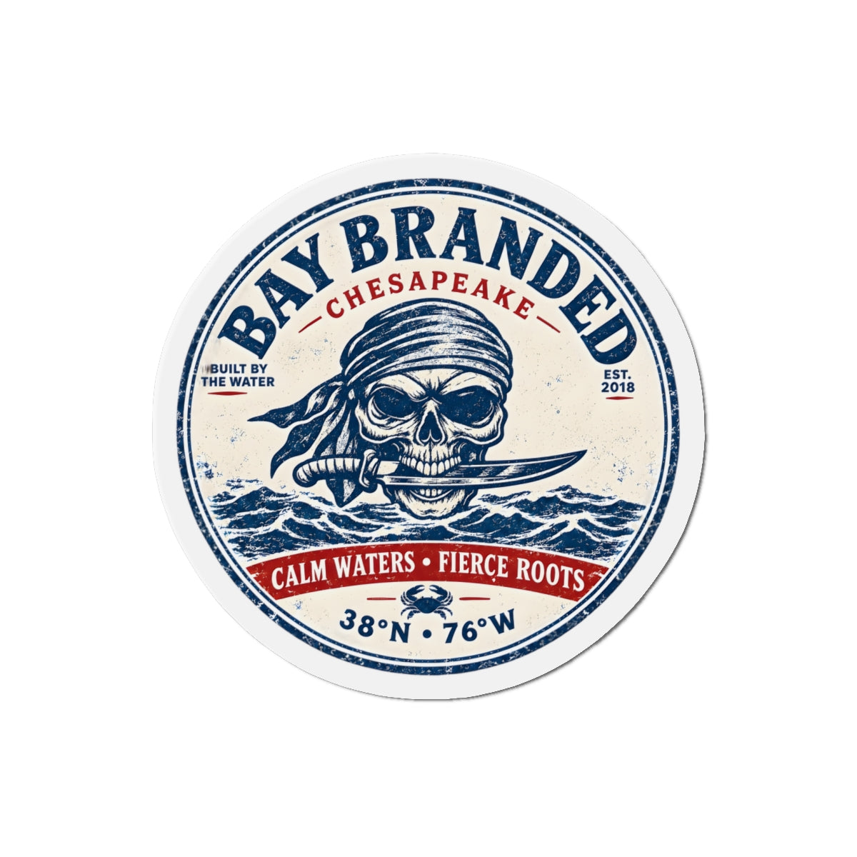 Calm Waters Fierce Roots Pirate Magnet