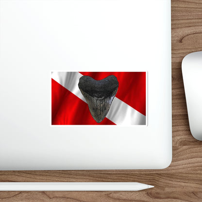 Bay Branded Dive Flag Sticker - Megalodon Tooth